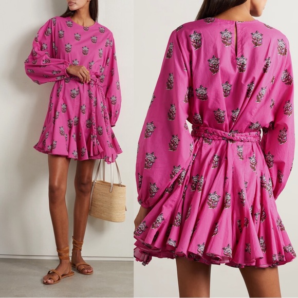 RHODE | Dresses | Rhode Resort Ella Flutter Mini Dress In Pink Small ...